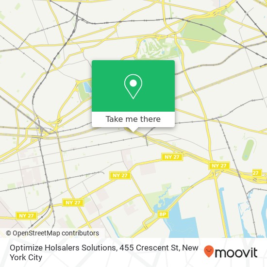 Mapa de Optimize Holsalers Solutions, 455 Crescent St