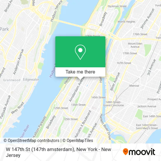 W 147th St (147th amsterdam) map