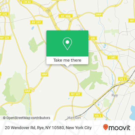 Mapa de 20 Wendover Rd, Rye, NY 10580