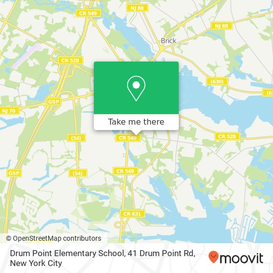 Mapa de Drum Point Elementary School, 41 Drum Point Rd