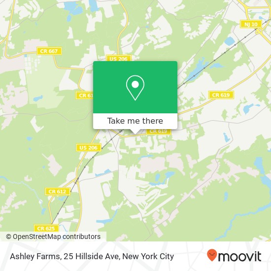 Mapa de Ashley Farms, 25 Hillside Ave