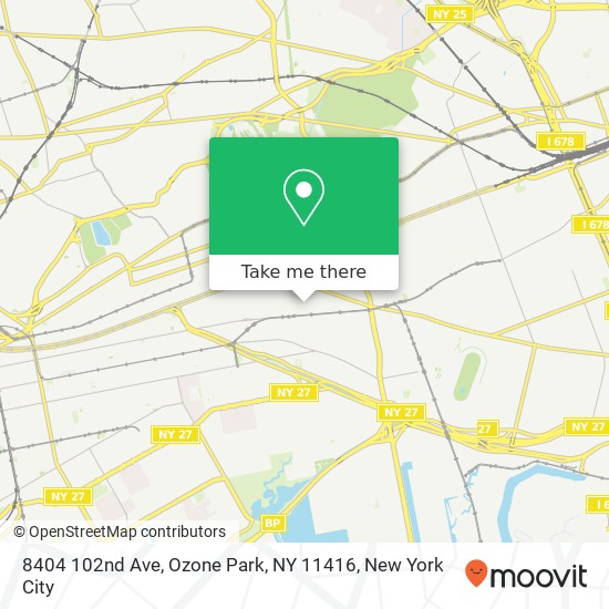 8404 102nd Ave, Ozone Park, NY 11416 map