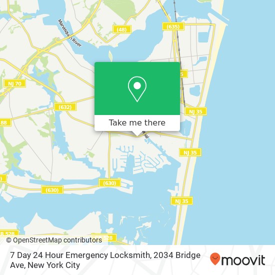 7 Day 24 Hour Emergency Locksmith, 2034 Bridge Ave map