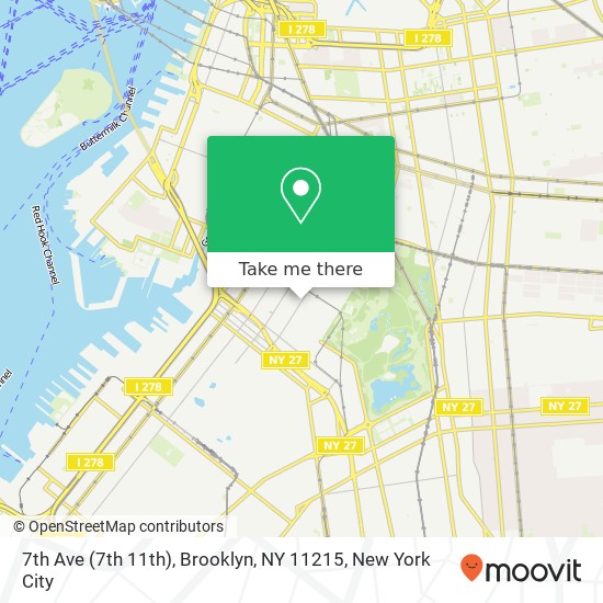 7th Ave (7th 11th), Brooklyn, NY 11215 map