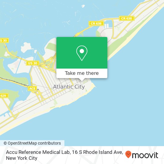 Mapa de Accu Reference Medical Lab, 16 S Rhode Island Ave