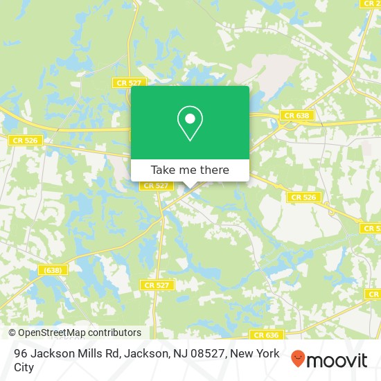 Mapa de 96 Jackson Mills Rd, Jackson, NJ 08527