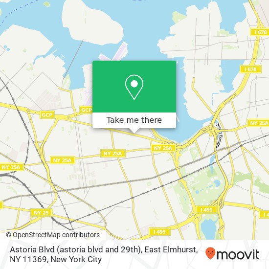 Mapa de Astoria Blvd (astoria blvd and 29th), East Elmhurst, NY 11369