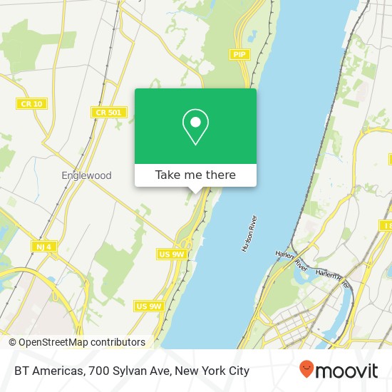 Mapa de BT Americas, 700 Sylvan Ave
