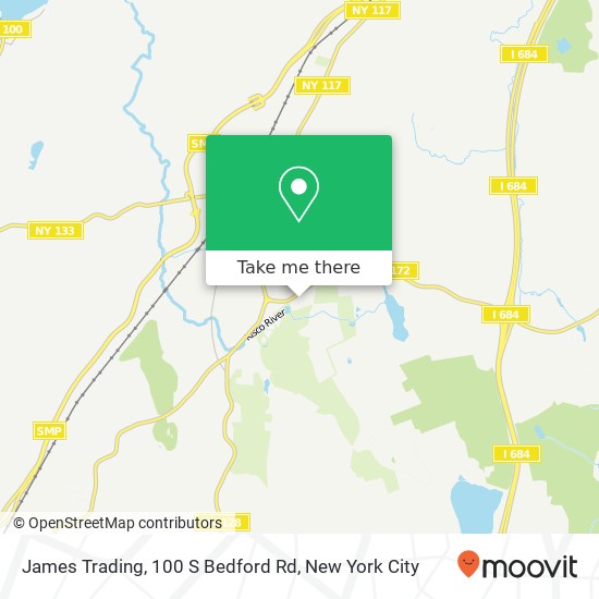 Mapa de James Trading, 100 S Bedford Rd