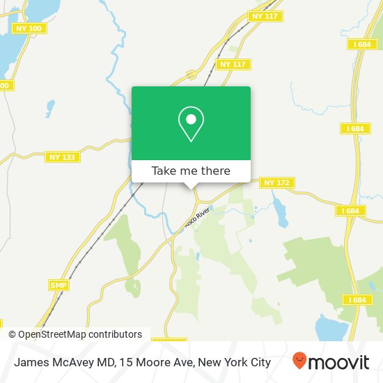 Mapa de James McAvey MD, 15 Moore Ave