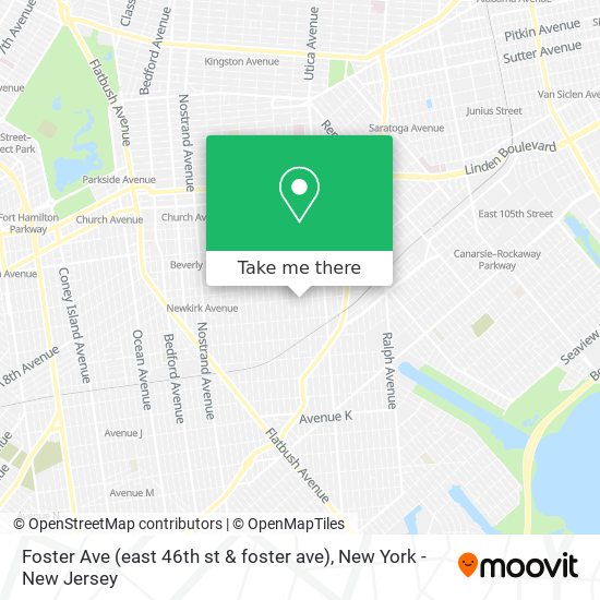 Mapa de Foster Ave (east 46th st & foster ave)