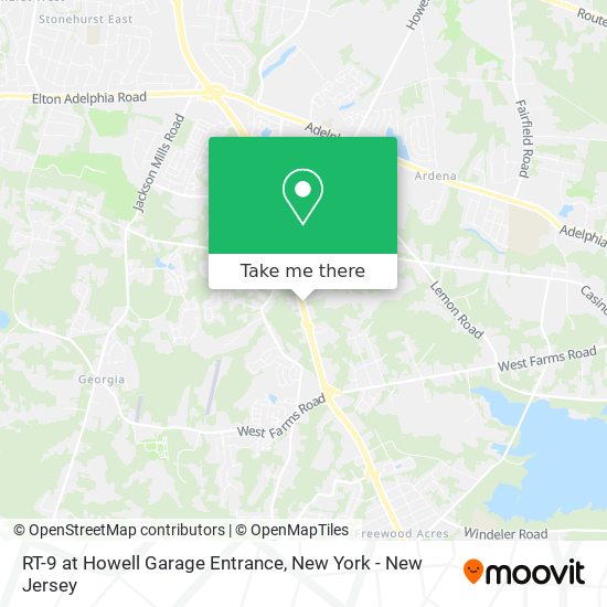 RT-9 at Howell Garage Entrance map