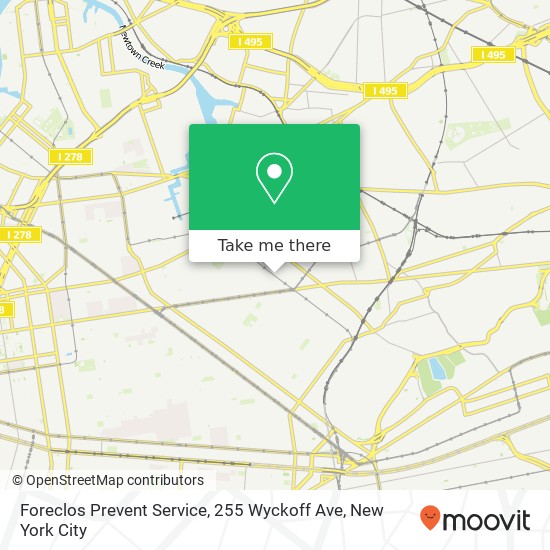 Mapa de Foreclos Prevent Service, 255 Wyckoff Ave