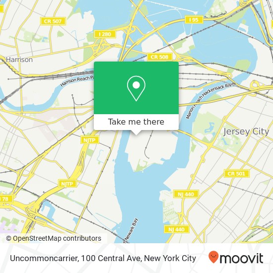 Mapa de Uncommoncarrier, 100 Central Ave