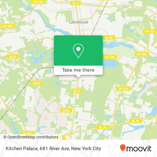 Mapa de Kitchen Palace, 681 River Ave
