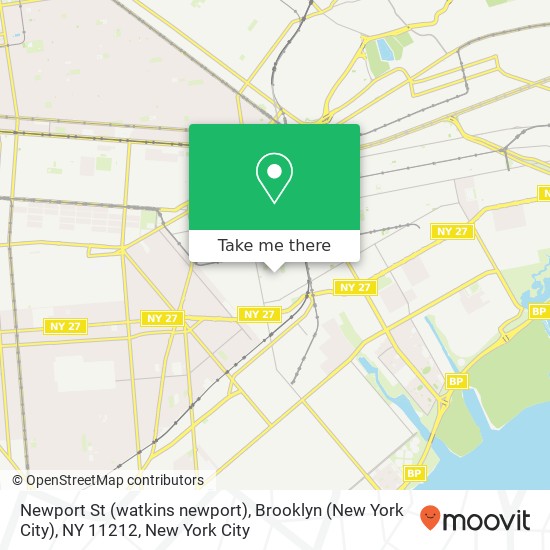 Newport St (watkins newport), Brooklyn (New York City), NY 11212 map