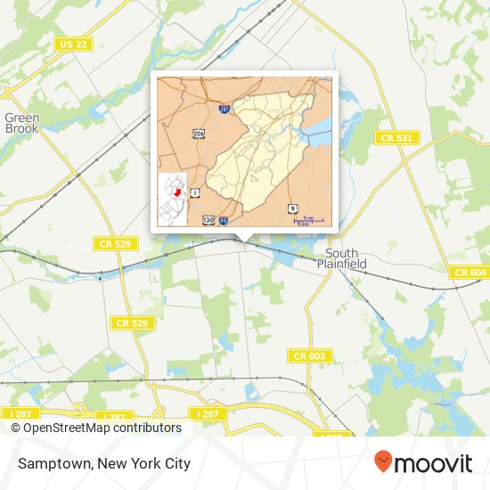 Samptown map