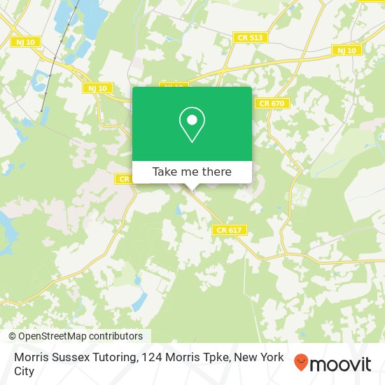 Morris Sussex Tutoring, 124 Morris Tpke map
