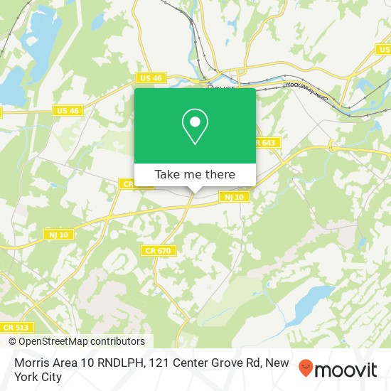 Mapa de Morris Area 10 RNDLPH, 121 Center Grove Rd