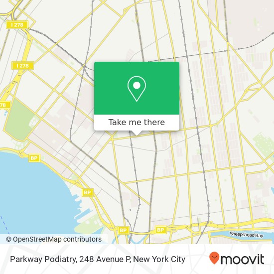 Mapa de Parkway Podiatry, 248 Avenue P