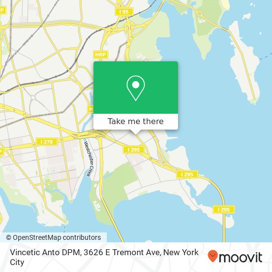 Mapa de Vincetic Anto DPM, 3626 E Tremont Ave