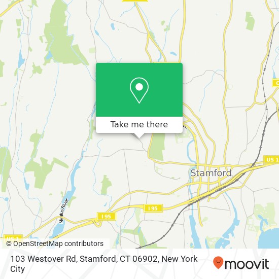 Mapa de 103 Westover Rd, Stamford, CT 06902