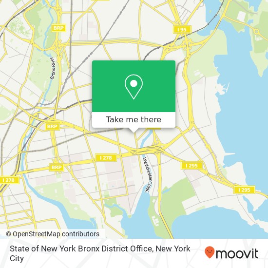 State of New York Bronx District Office map