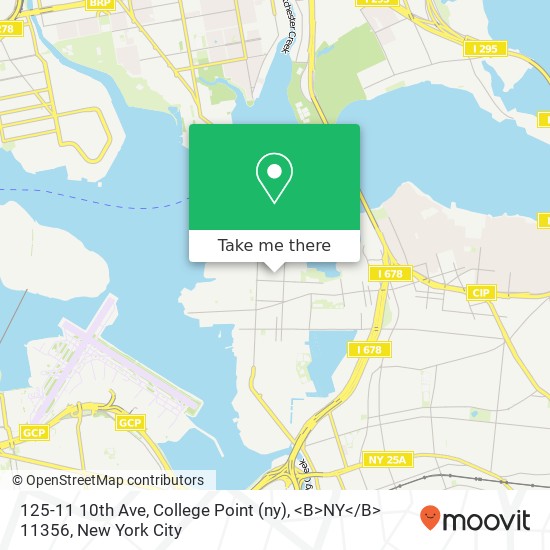 125-11 10th Ave, College Point (ny), <B>NY< / B> 11356 map