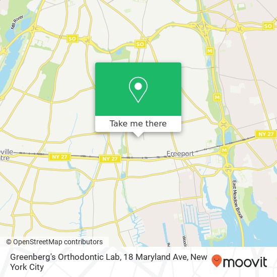 Greenberg's Orthodontic Lab, 18 Maryland Ave map