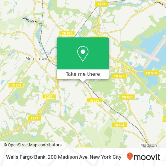 Mapa de Wells Fargo Bank, 200 Madison Ave