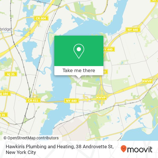 Hawkin's Plumbing and Heating, 38 Androvette St map
