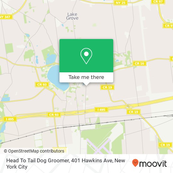 Mapa de Head To Tail Dog Groomer, 401 Hawkins Ave