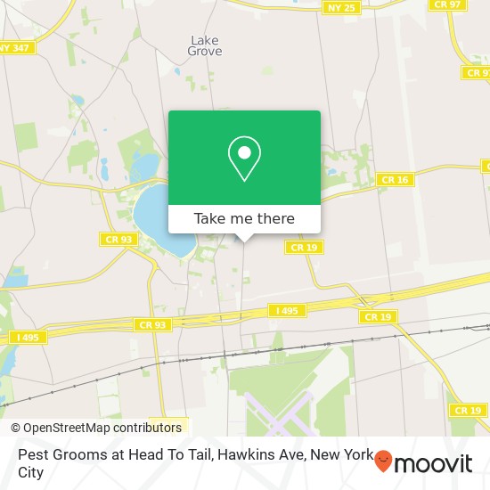 Pest Grooms at Head To Tail, Hawkins Ave map