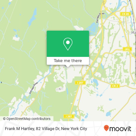 Frank M Hartley, 82 Village Dr map