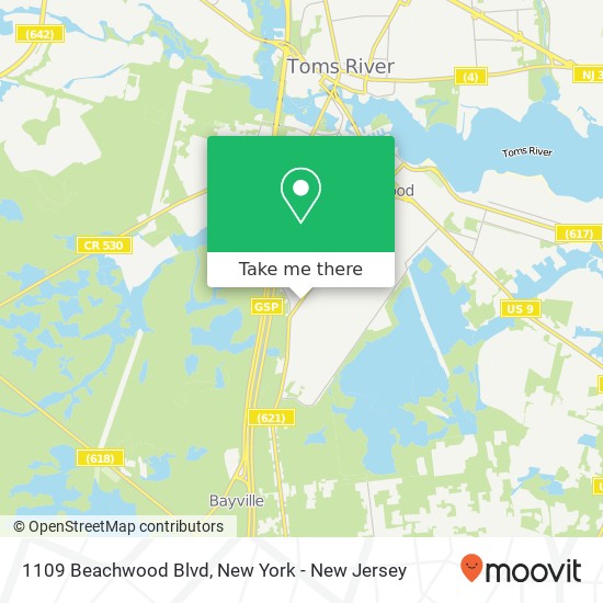 1109 Beachwood Blvd, Beachwood, NJ 08722 map