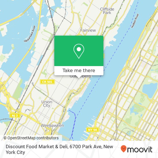 Discount Food Market & Deli, 6700 Park Ave map