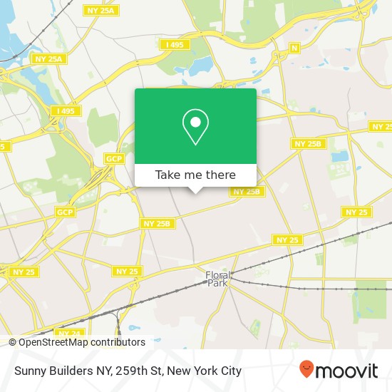 Sunny Builders NY, 259th St map