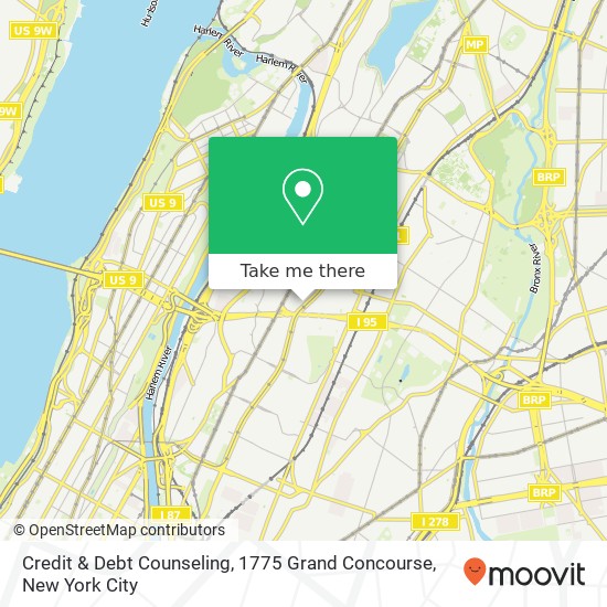 Credit & Debt Counseling, 1775 Grand Concourse map