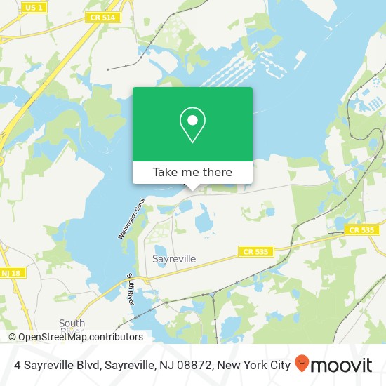 Mapa de 4 Sayreville Blvd, Sayreville, NJ 08872