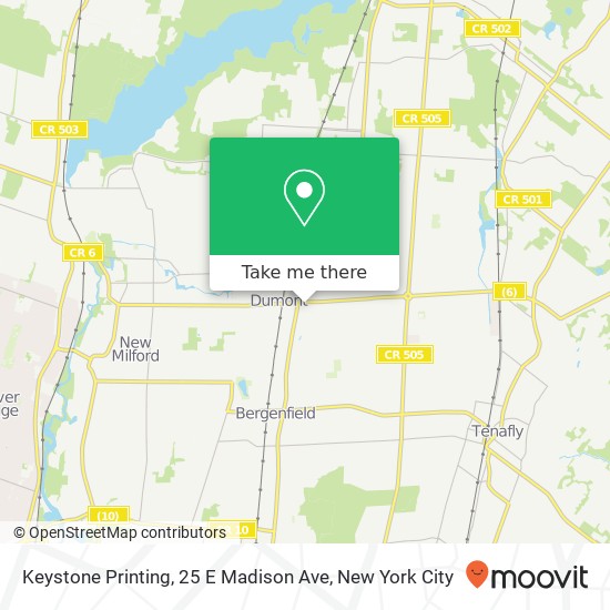 Mapa de Keystone Printing, 25 E Madison Ave