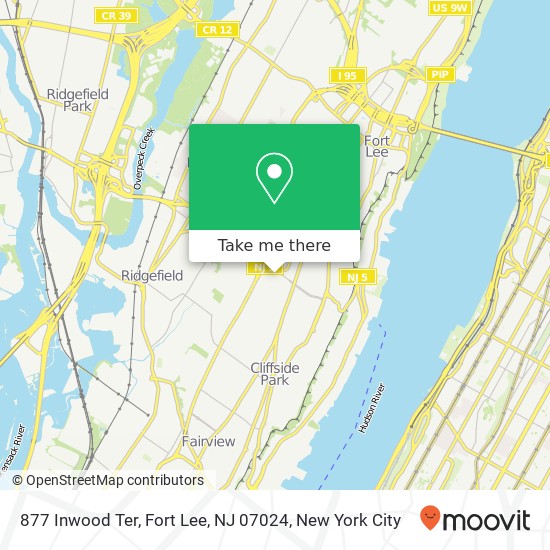 877 Inwood Ter, Fort Lee, NJ 07024 map