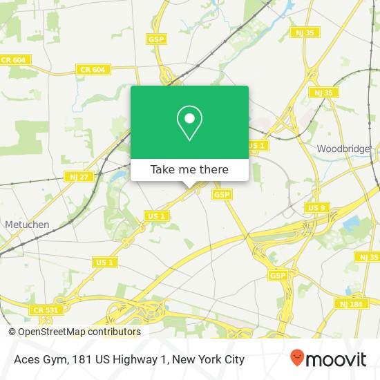 Mapa de Aces Gym, 181 US Highway 1