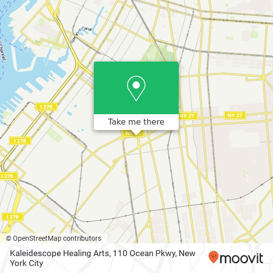 Mapa de Kaleidescope Healing Arts, 110 Ocean Pkwy