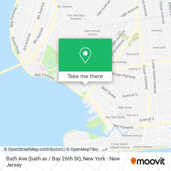 Bath Ave (bath av / Bay 26th St) map