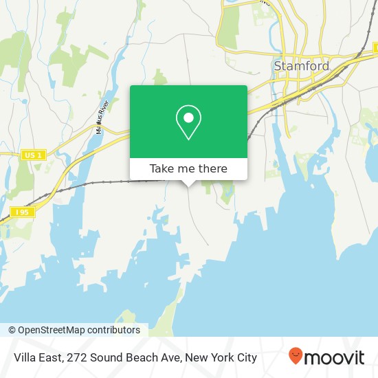 Mapa de Villa East, 272 Sound Beach Ave