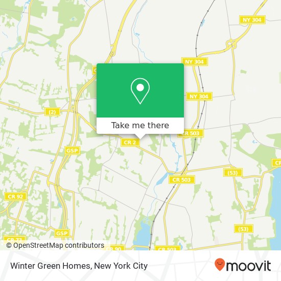 Winter Green Homes map