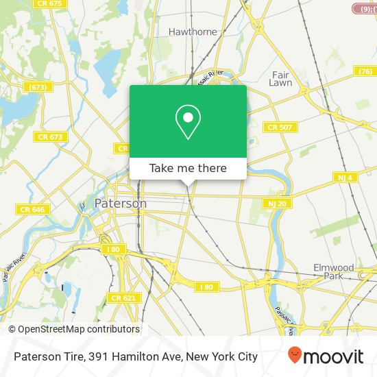 Paterson Tire, 391 Hamilton Ave map