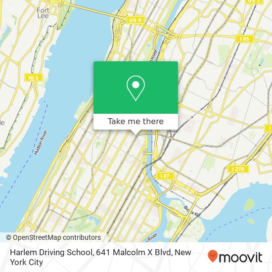 Harlem Driving School, 641 Malcolm X Blvd map