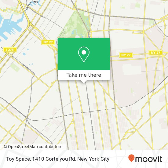 Toy Space, 1410 Cortelyou Rd map