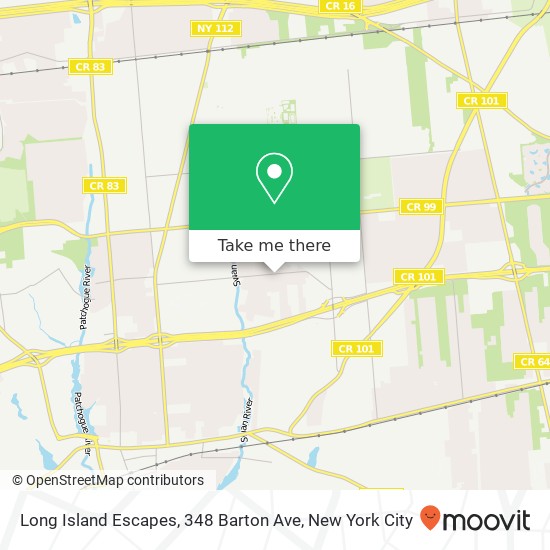 Mapa de Long Island Escapes, 348 Barton Ave